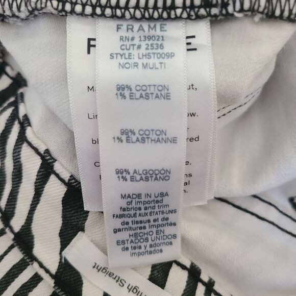 frame denim zebra print le high straight jeans womens size 29 - Picture 7 of 8